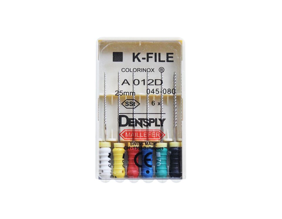Инструмент ручной Maillefer K-File Colorinox №45/80, 25мм
